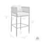 Armen Living Felicia Outdoor Patio Bar Stool in Aluminum with Gray Rope and Cushions 840254333116 - alternate 6